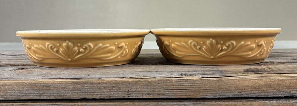 PFALTZGRAFF WEIR In Your KITCHEN Fennel Gold Yellow 5 1/2" Ramekin Bowl Dish x2